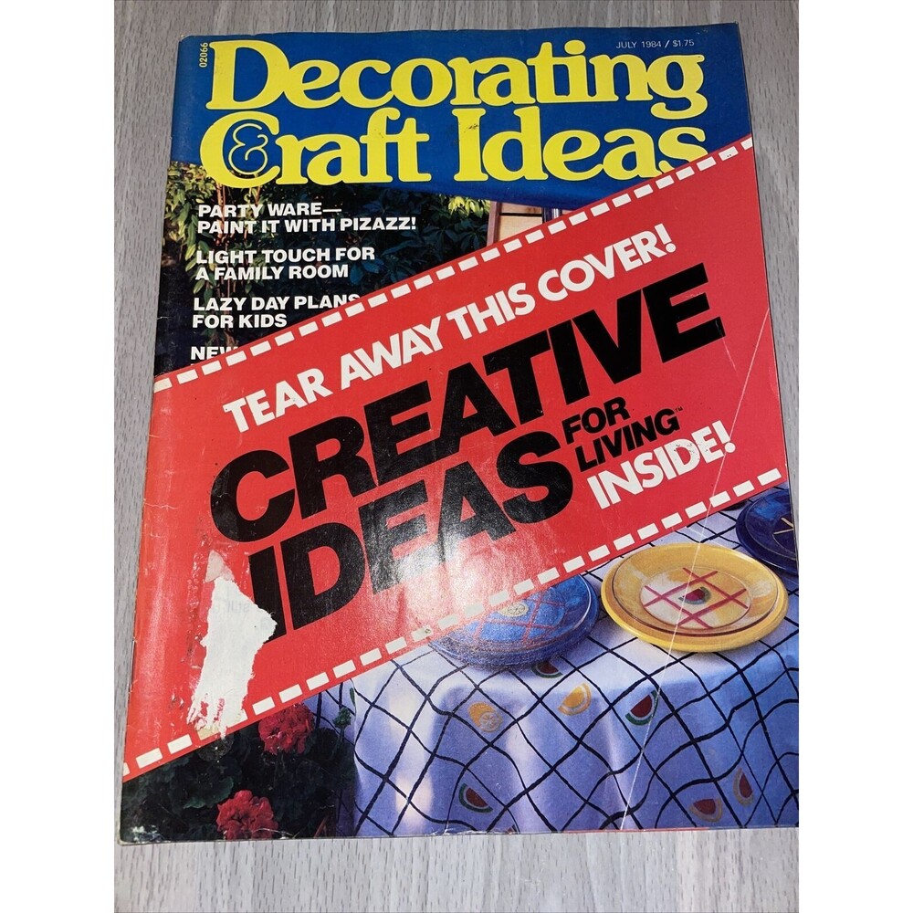 Creative Ideas For Living July 1984 Decorating And Craft Ideas Double Cover